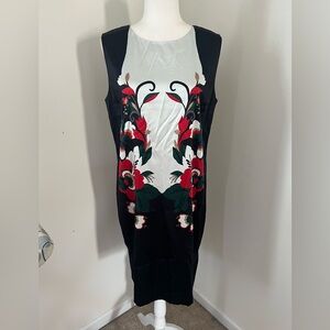 St. John Silk Floral Sheath Dress NWT Size 10 $895 Retail